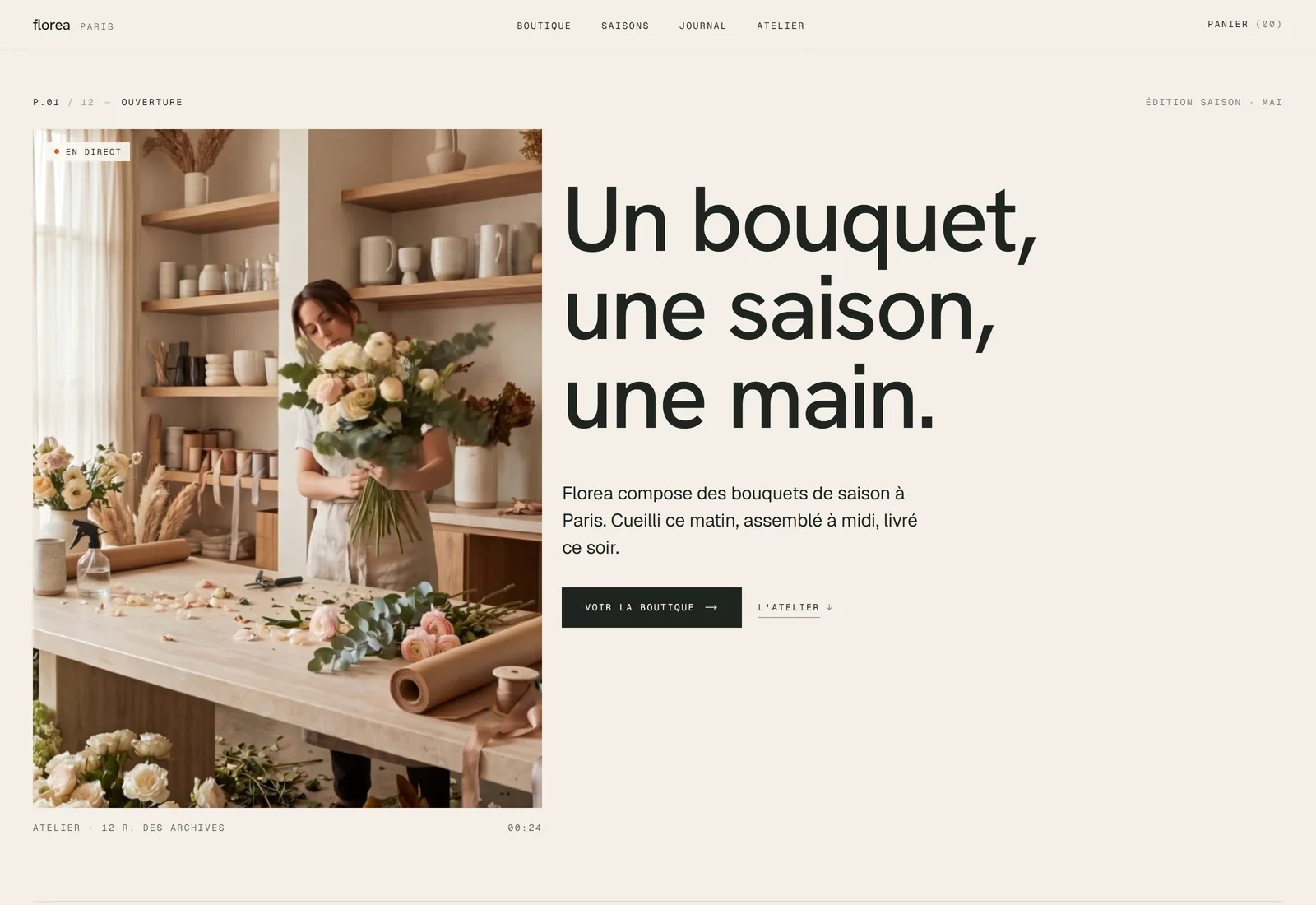 Fleuriste / atelier floral